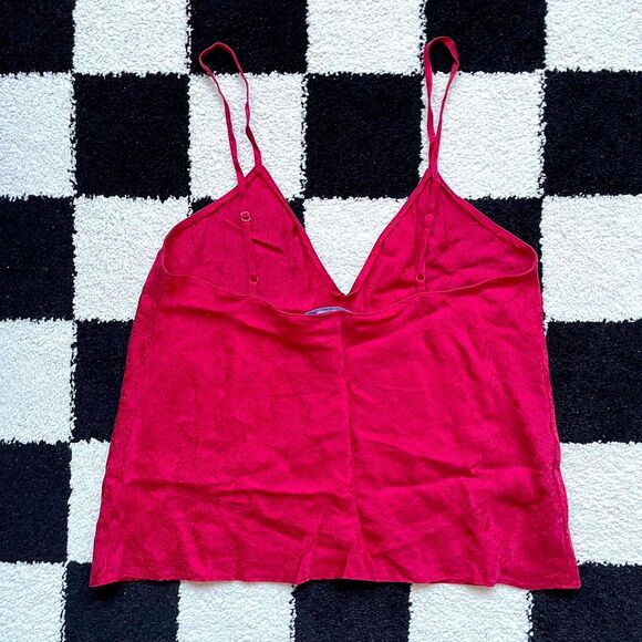 August Silk Red Rose Cami M - Picture 2 of 4